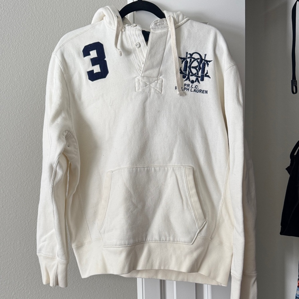 Polo by Ralph Lauren Cream Hoodie with Navy Accents